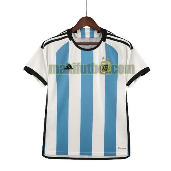 camisetas argentina 2022 primera blanco azul