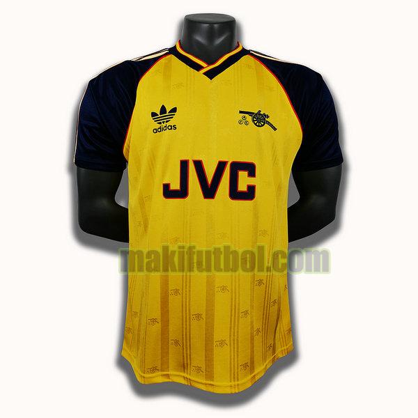 camisetas arsenal 1988 1990 segunda player amarillo