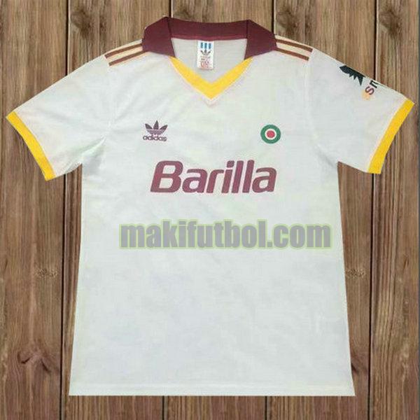 camisetas as roma 1991-1992 primera blanco