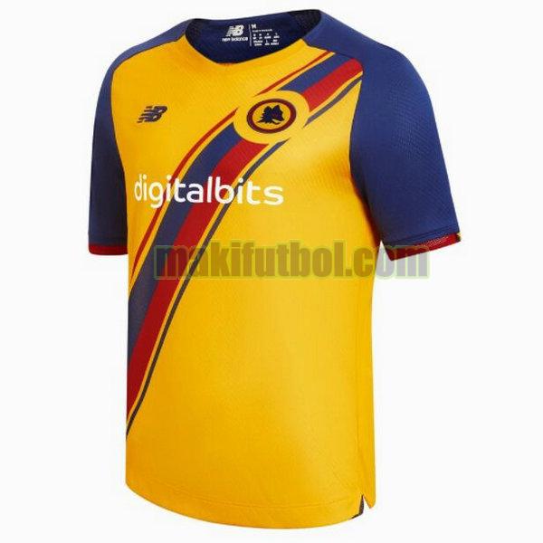 camisetas as roma 2021 2022 tercera equipacion amarillo