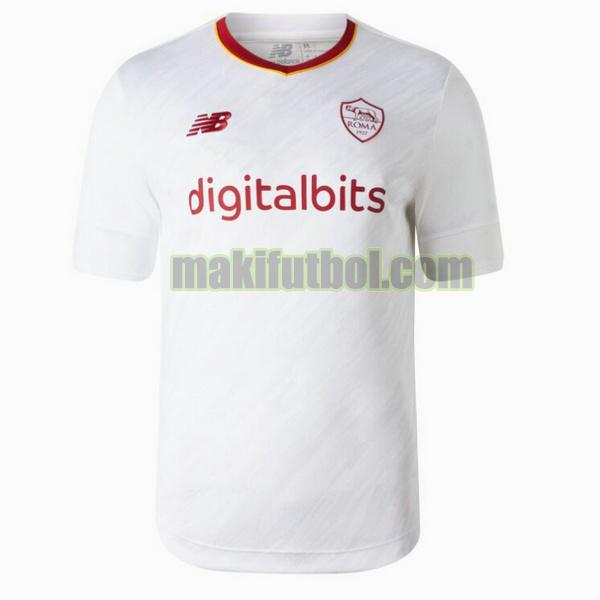 camisetas as roma 2022 2023 segunda tailandia blanco