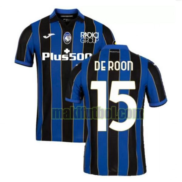 camisetas atalanta b.c 2021 2022 primera de roon 15 azul negro