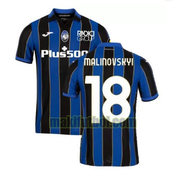 camisetas atalanta b.c 2021 2022 primera malinovskyi 18 azul negro