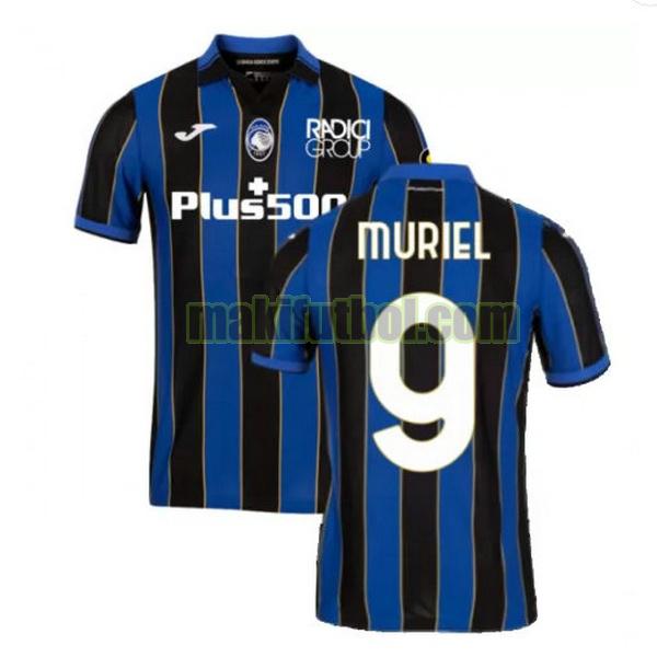camisetas atalanta b.c 2021 2022 primera muriel 9 azul negro