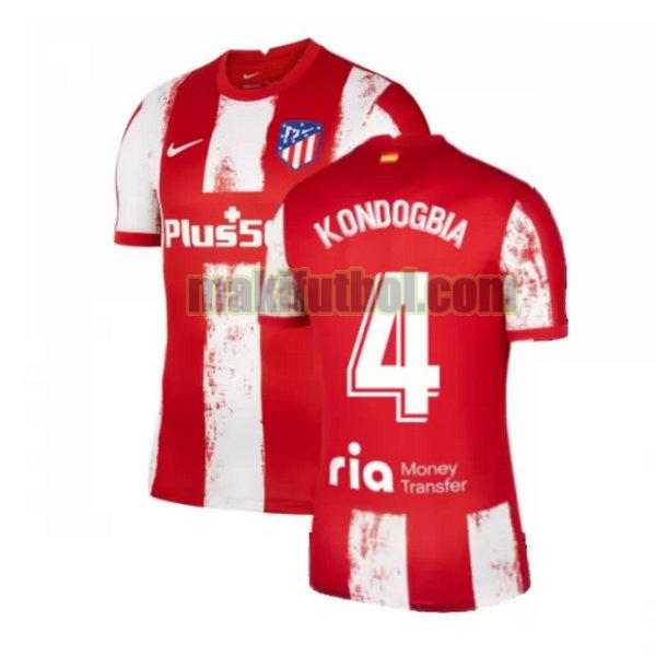 camisetas atletico madrid 2021 2022 primera kondogbia 4 rojo blanco