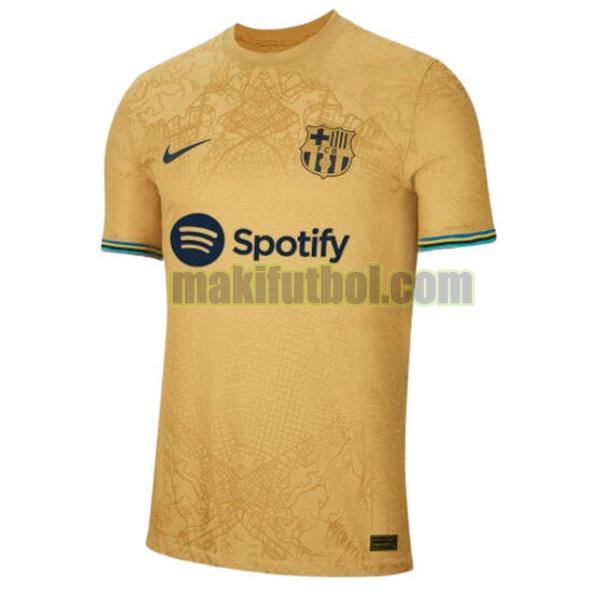 camisetas barcelona 2022 2023 segunda tailandia amarillo