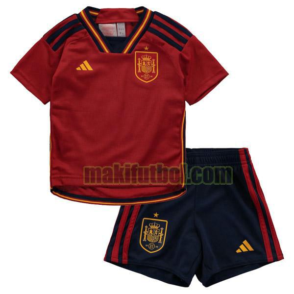 camisetas espana niño 2022 primera rojo
