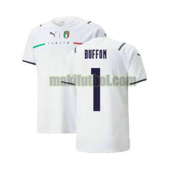 camisetas italia 2021 2022 segunda buffon 1 blanco