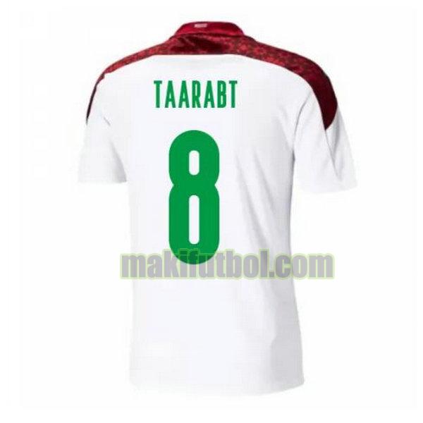 camisetas marruecos 2020-2021 segunda taarabt 8 blanco