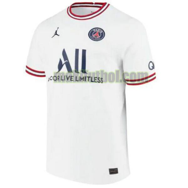 camisetas paris saint-germain 2021 2022 fourth blanco