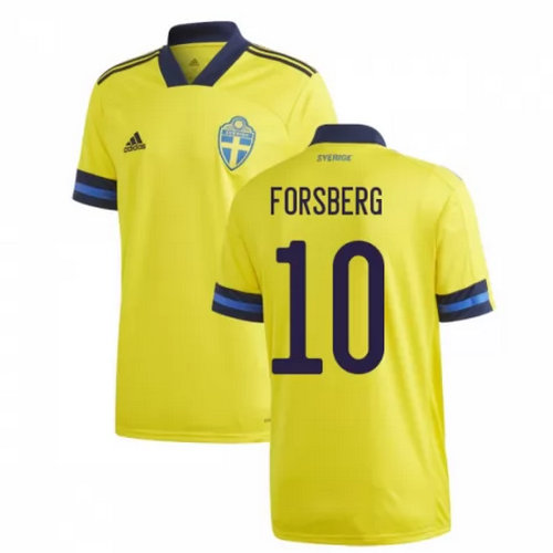 Camiseta Suecia forsberg 10 Primera Equipacion 2020-2021