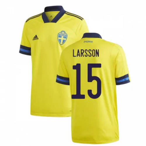 Camiseta Suecia larsson 15 Primera Equipacion 2020-2021