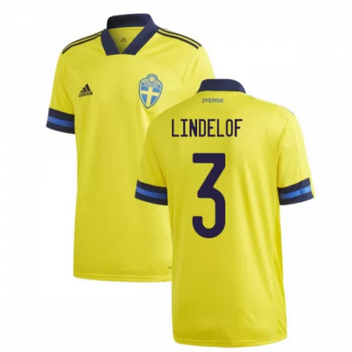 Camiseta Suecia lindelf 3 Primera Equipacion 2020-2021