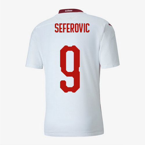 Camiseta Suiza seferovic 9 Segunda Equipacion 2020-2021