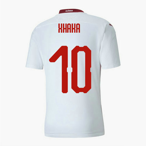 Camiseta Suiza xhaka 10 Segunda Equipacion 2020-2021
