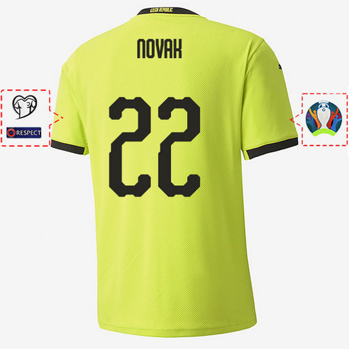 Camiseta novak 22 República Checa 2020 Segunda Equipacion