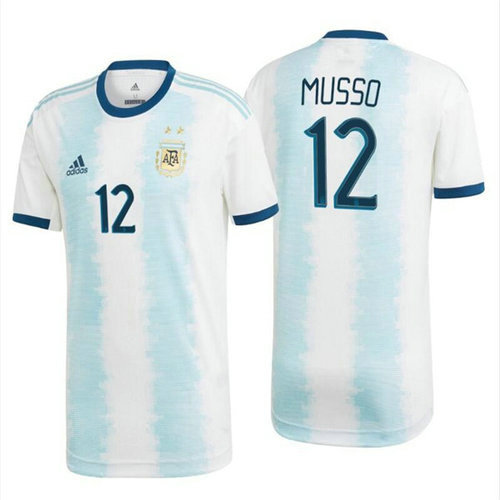 Camisetas Musso 12 Argentina 2020 Primera Equipacion