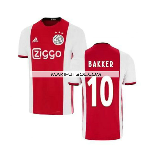 camiseta Bakker 10 ajax 2019-2020 primera equipacion