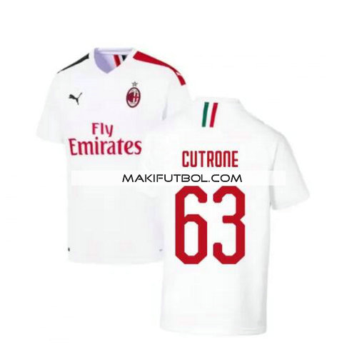 camiseta Cutrone 63 ac milan 2019-2020 segunda equipacion