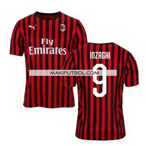 camiseta Inzaghi 9 ac milan 2019-2020 primera equipacion
