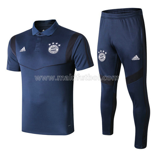 camiseta bayern munich polo azul 2019-20