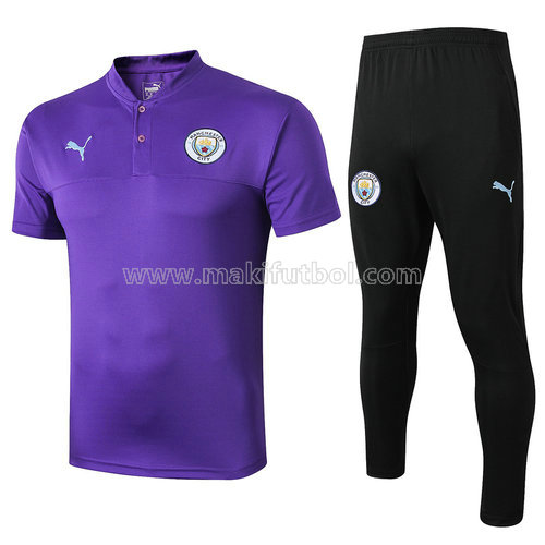 camiseta manchester city polo 2019-2020 purpure