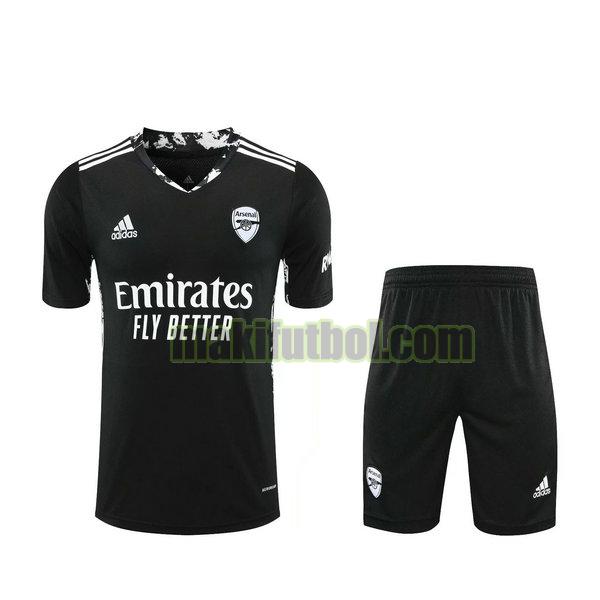camisetas+pantalones cortos arsenal 2021 portero negro