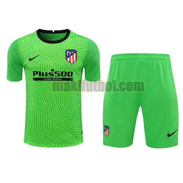 camisetas+pantalones cortos atletico madrid 2021 portero verde