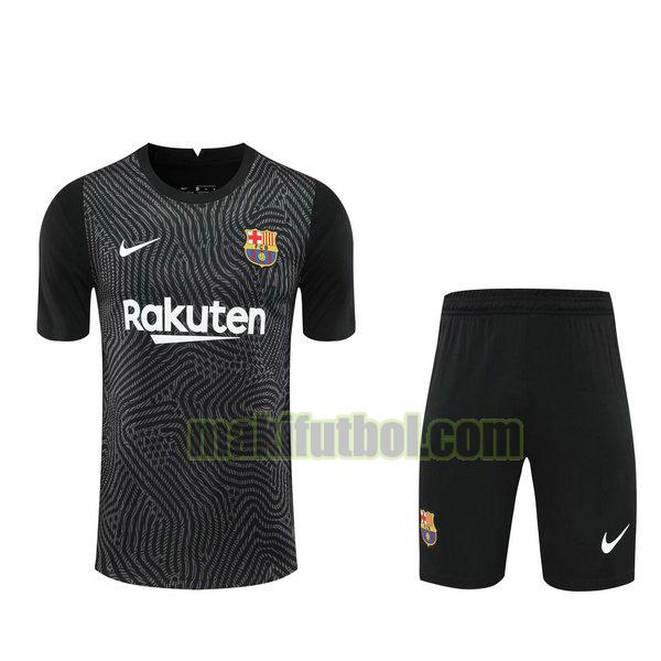 camisetas+pantalones cortos barcelona 2021 portero negro