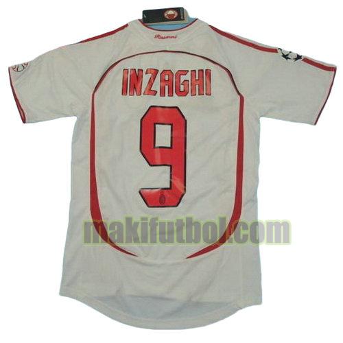 camisetas ac milan 2006-2007 segunda inzaghi 9