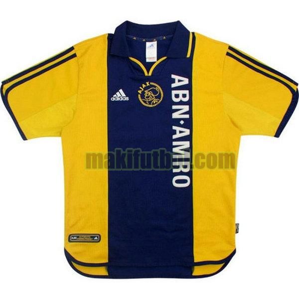 camisetas ajax 2000-2001 segunda amarillo