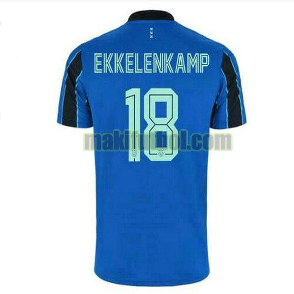 camisetas ajax 2021 2022 segunda jurgen ekkelenkamp 18 azul