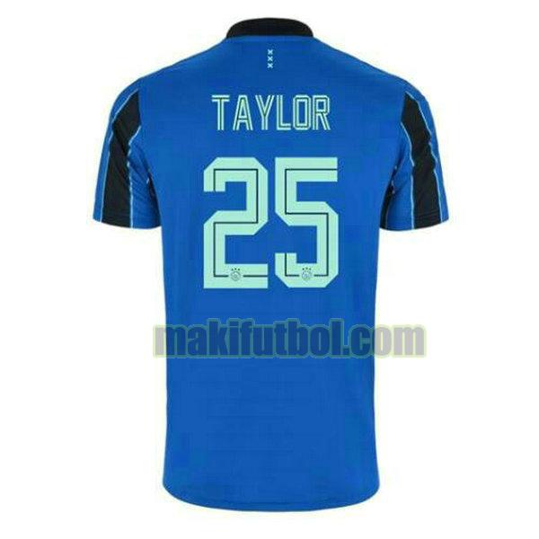 camisetas ajax 2021 2022 segunda kenneth taylor 25 azul