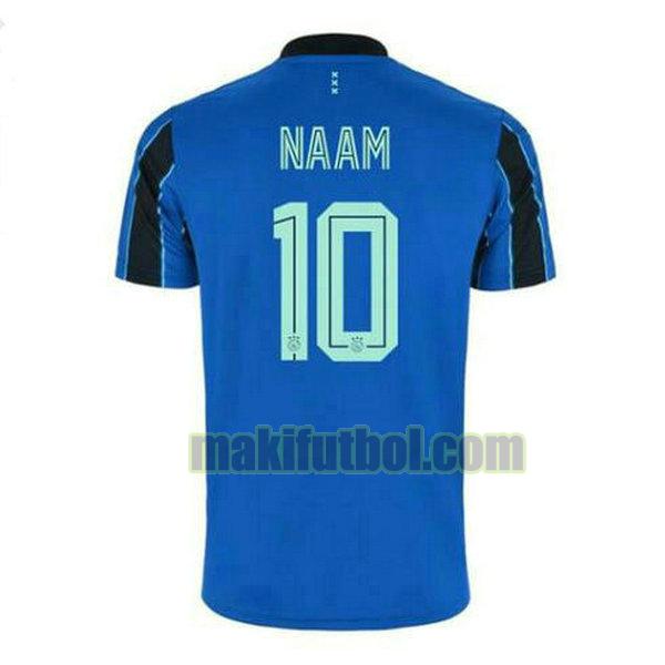 camisetas ajax 2021 2022 segunda met eigen naam en nummer 10 azul