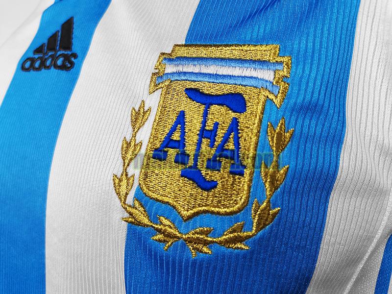camisetas argentina 1998 primera player blanco azul