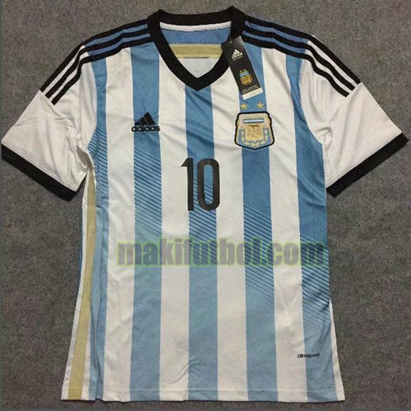 camisetas argentina 2014 primera messi 10 blanco
