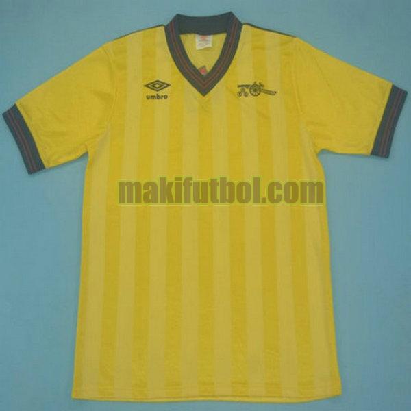 camisetas arsenal 1984-1986 segunda amarillo
