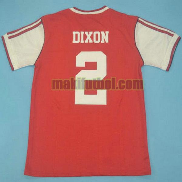 camisetas arsenal 1986-1988 primera dixon 2 rojo