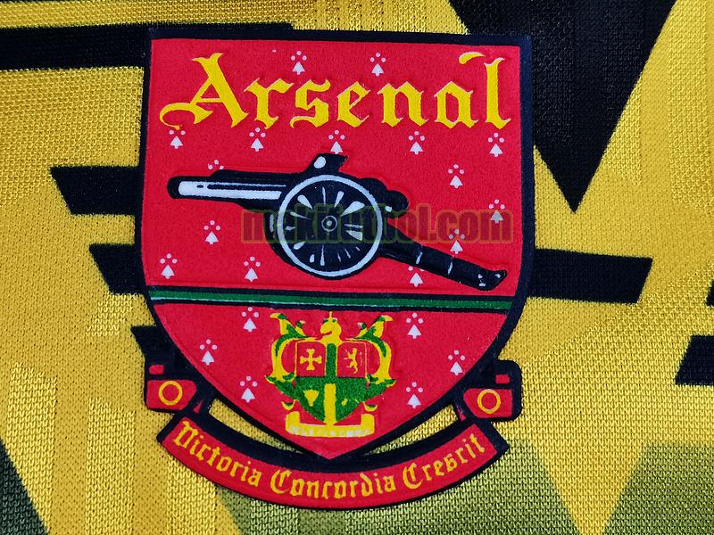camisetas arsenal 1991 1993 segunda player amarillo