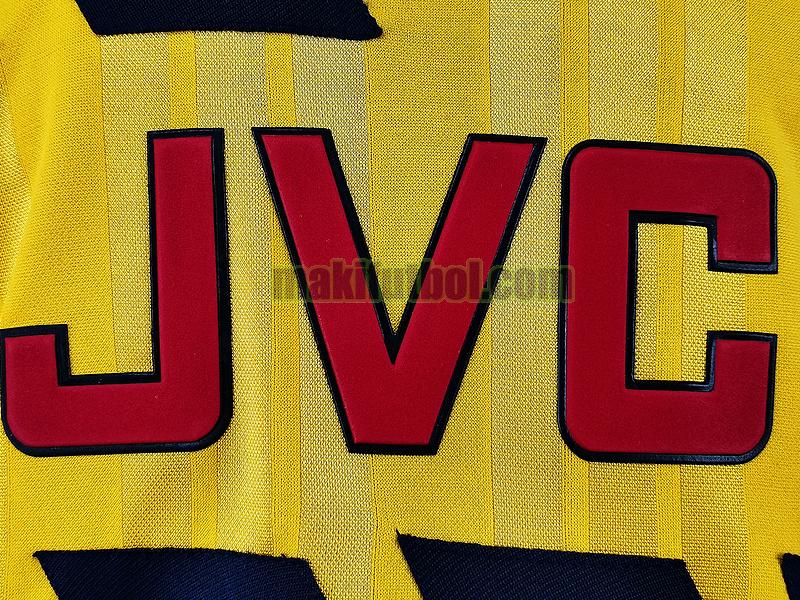 camisetas arsenal 1993 1994 segunda player amarillo