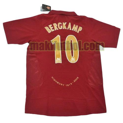 camisetas arsenal 2005-2006 primera bergkamp 10