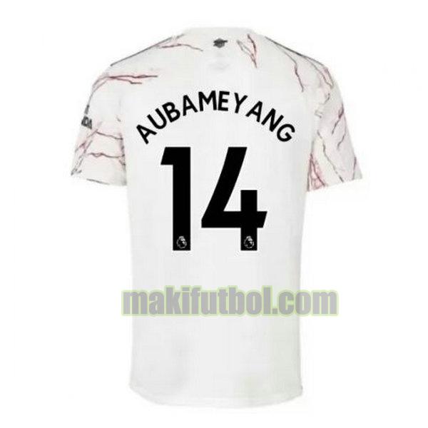 camisetas arsenal 2020-2021 segunda aubameyang 14