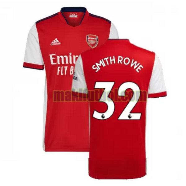camisetas arsenal 2021 2022 primera smith rowe 32 rojo