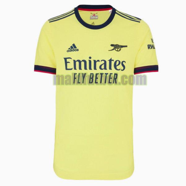 camisetas arsenal 2021 2022 segunda tailandia amarillo