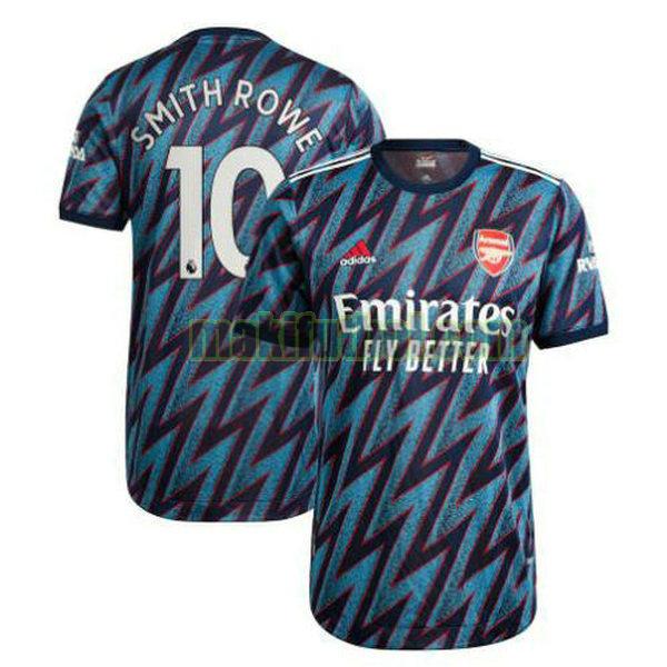 camisetas arsenal 2021 2022 tercera rowe 10 azul