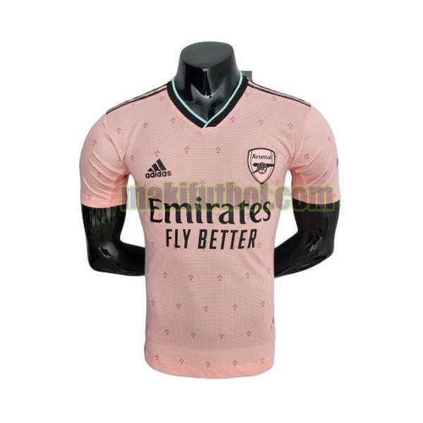 camisetas arsenal 2022 2023 tercera player rosa