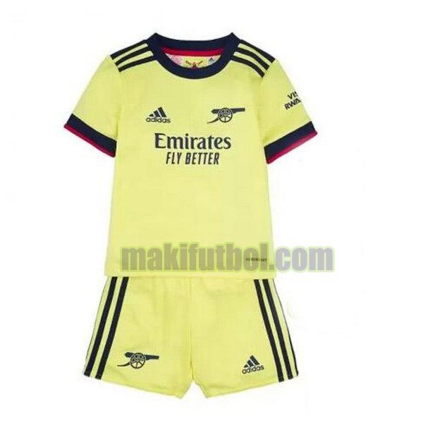 camisetas arsenal niño 2021 2022 segunda amarillo