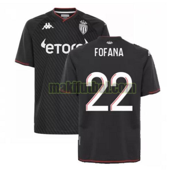camisetas as monaco 2021 2022 segunda fofana 22 negro