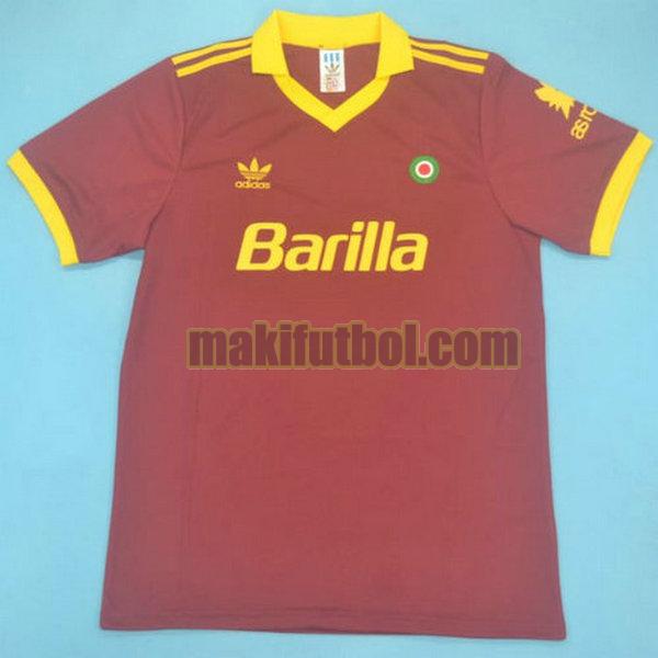 camisetas as roma 1991-1992 primera rojo
