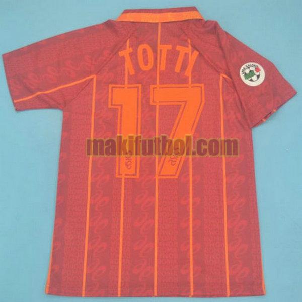 camisetas as roma 1996-1997 primera totti 17 rojo